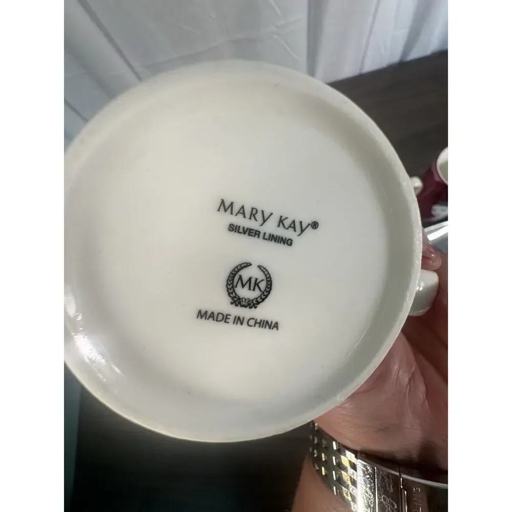 Mary Kay Ash Mug & Tray set Silver Lining‎ Collection inspirational coffee cups